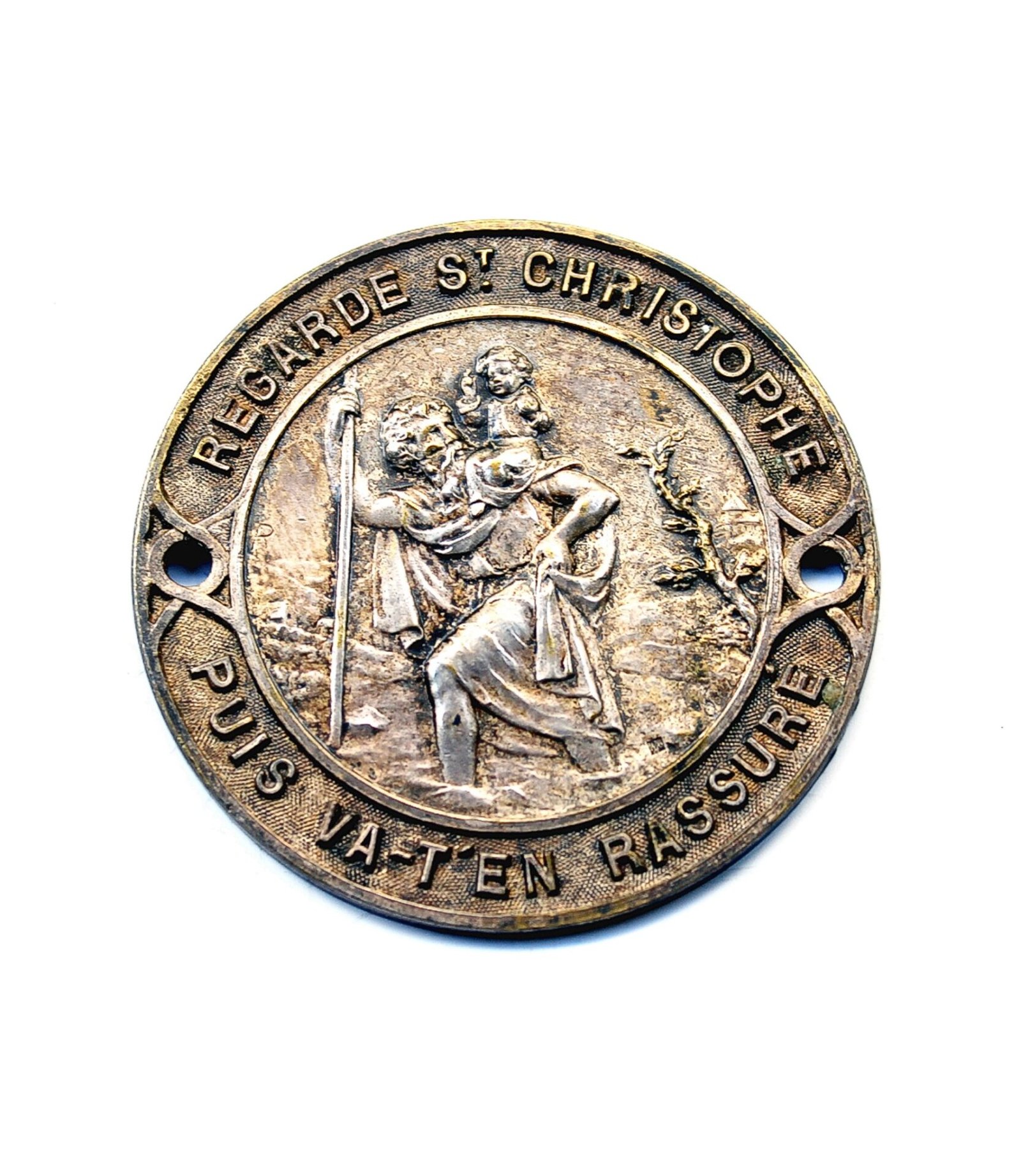 French Saint Christopher dashboard badge