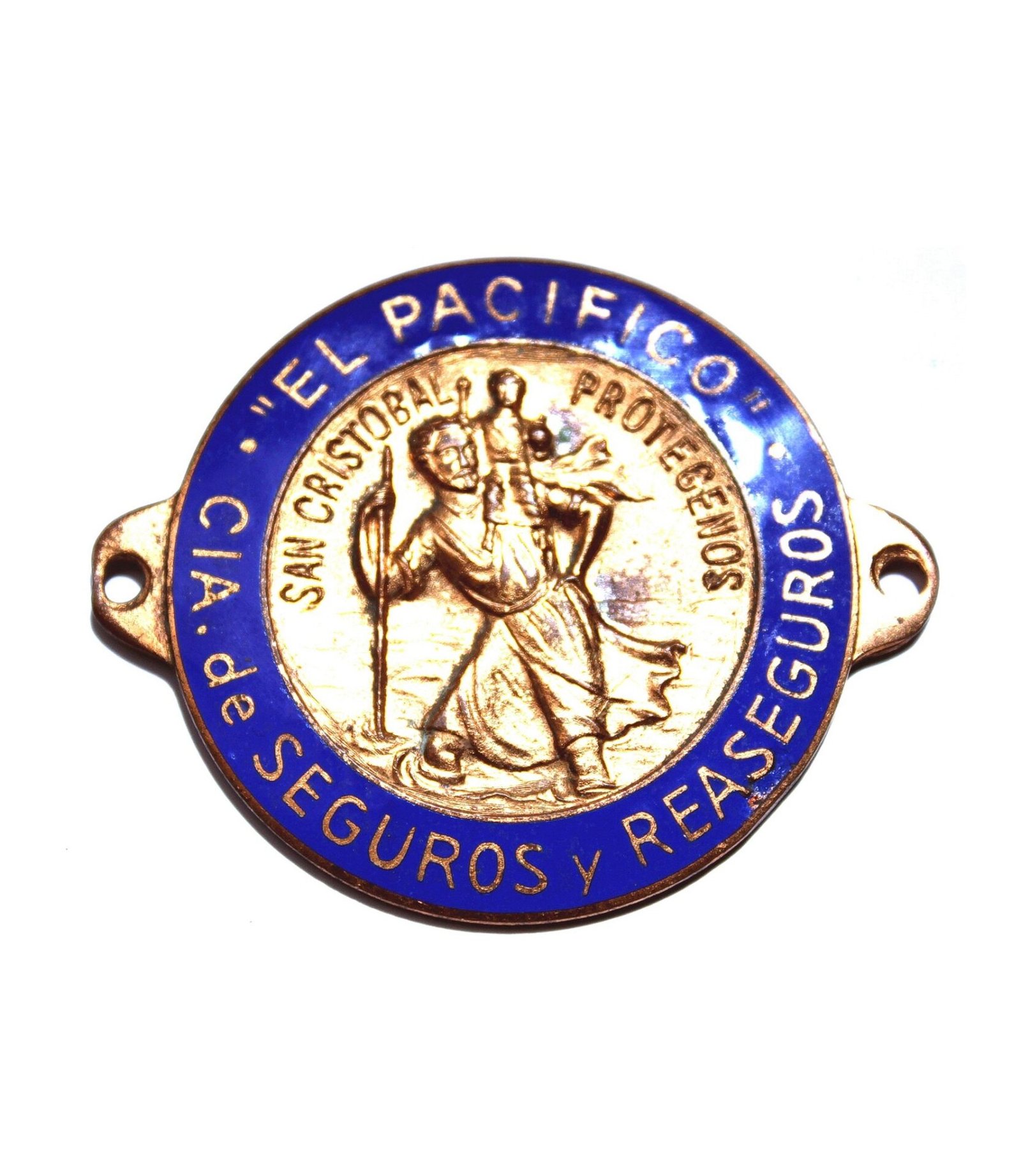 El Pacífico Enamel Saint Christopher Badge